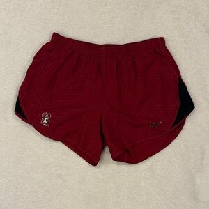 Nike Women's Crimson and Black Stanford University Athletic Running Shorts
